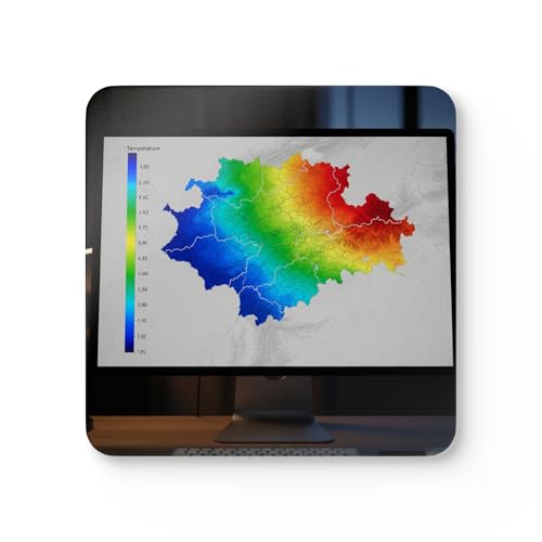 Premium Set of 4 Heat-map Data Visualization Coasters