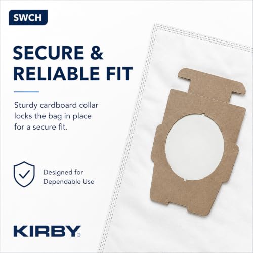 Image of Kirby 204814 Micron Magic HEPA Filter Plus Bags, 6, White Vacuum Bags