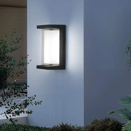 2 Pack 24W Outdoor Wall Lights Exterior/Interior LED 3-Color Adjustable 2100LM Sconces Lights IP65 Waterproof Modern Outdoor Patio Lighting Fixtures Aluminum Wall Lights Compatible with Dimmers by Mille Lucciole - Used condition - Image 9