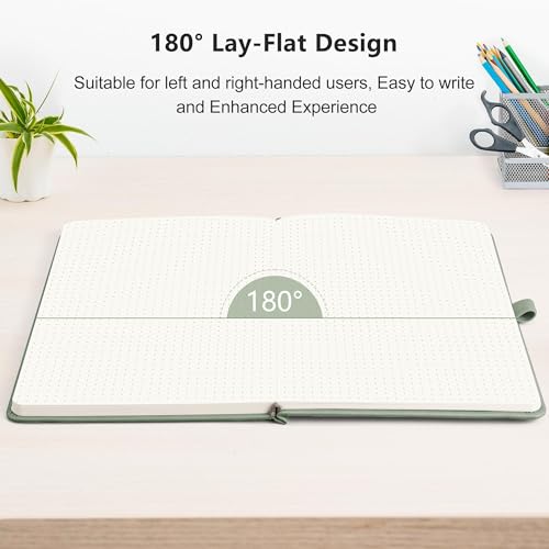 Image of RETTACY Dotted Journal Notebook, 192 Pages, A5 Medium Size (5.7'' x 8.3'')