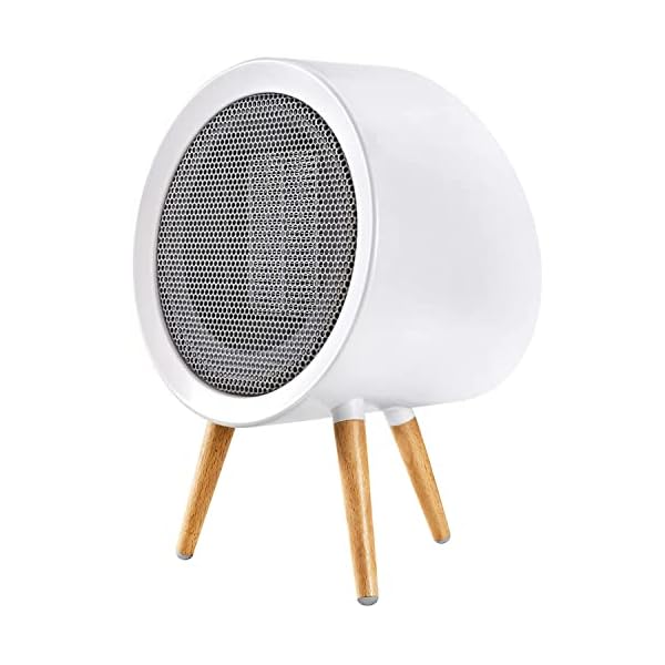 GAIATOP Space Heater, 1000W Energy Efficient Space Heater for Indoor Use, 3 Mode PTC Fast Heating Ceramic Electric Heater, Overheating & 45°Tip-Over Protection Portable Heater for Office Home White