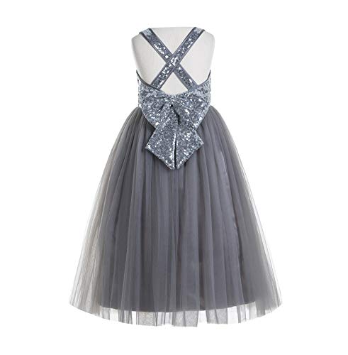 ekidsbridal Crossed Straps A-Line Flower Girl Dresses Halter Dress Junior Bridesmaid Dress Formal Dresses