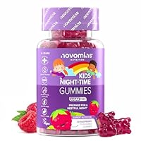 Kids Night-Time Gummies - 30 Gummies - Magnesium, L-Theanine, Vitamin B Complex - Vegan & Gluten-Free - Suitable for Ages 3+ - Novomins