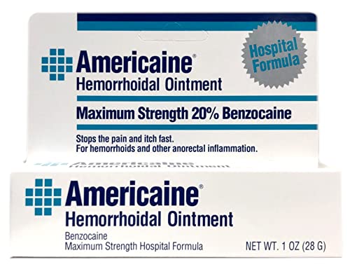 Americaine Hemorrhoidal Ointment Maximum Strength 20% Benzocaine 1 oz