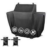 Denmay Grillabdeckung für Napoleon Rogue 425 Series, Abdeckung Wetterfest Gasgrill für Napoleon Rogue 425, BBQ Cover Grill Zubehör 600D, Gasgrill Abdeckhaube mit Windschutzschnüren, Schwarz