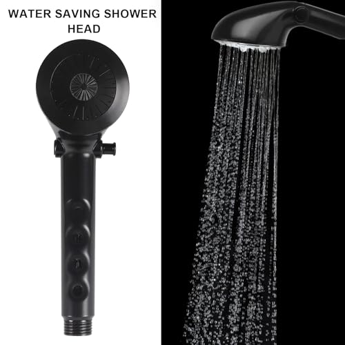 Image of RV Shower Head with Hose Camper Shower Head RV Shower Faucet Stainless Steel Connector Three Function High Pressure for Travel Trailer Camper Van