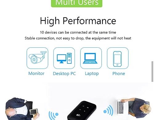 Image of ROCKTECH 4G LTE Wireless Dongle with All 4G / 5G SIM Network Support | Plug & Play 4G Data Card with up to 150Mbps & 2100mAh Rechargeable Battery WiFi Hotspot |