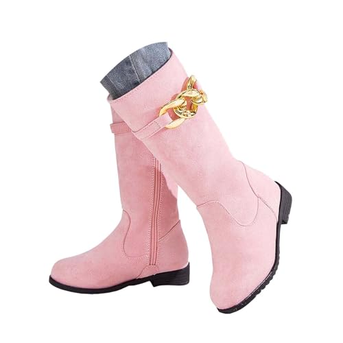 IWIHMIV Toddler Girls Boots Girls Fall Boots Riding Boots Girls Dress Boots Boots for Girls Mid-Calf Boots Kid Riding Shoes3