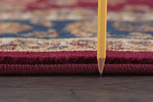 Sariya Transitional Oriental Red Rectangle Area Rug, 8' X 10' #TOP1