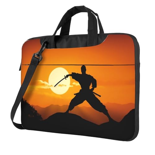 Maletín para portátil con diseño Sun Karate Silhouette miniatura 1