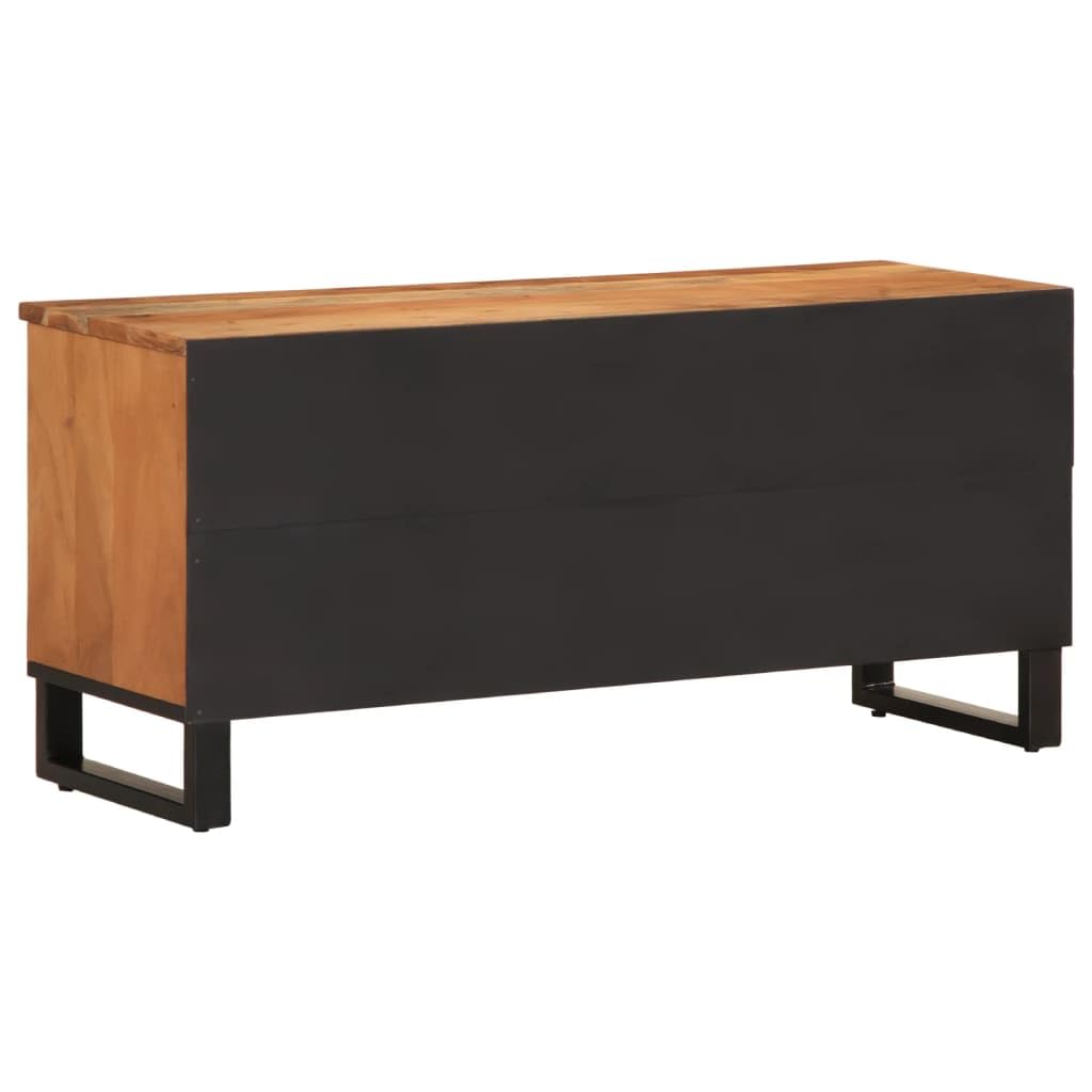 Szafka pod telewizor z litego drewna Acacia 100 x 34 x 46 cm Styl