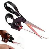 Professional Laser Guided Scissors for Fabric Cutting, Laser Guided Scissors with Red Line - High Carbon Steel Blade for Fabric, Paper Cutting - DIY Sewing, Quilting, Craft Tool