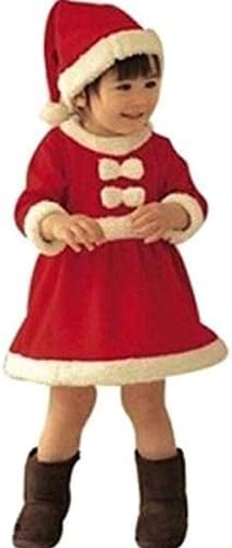 Amazon シンプルな長袖ワンピースタイプのサンタ 80サイズ キッズコスチューム おもちゃ