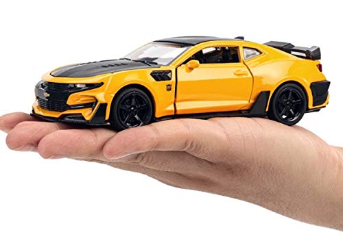 Image of Magicwand Die-Cast Metal 1:32 Scale Camaro with Openable Doors and Pull Back Action, Lights & Music【Pack of 1】【Yellow】
