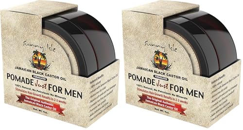 Sunny Isle Jamaican Black Castor Oil Hair Food Pomade For Men, 4 oz | For Dry Scalp, Hair Breakage, Growth Stimulation, Frizz Control & Dandruff (Pack of 2)