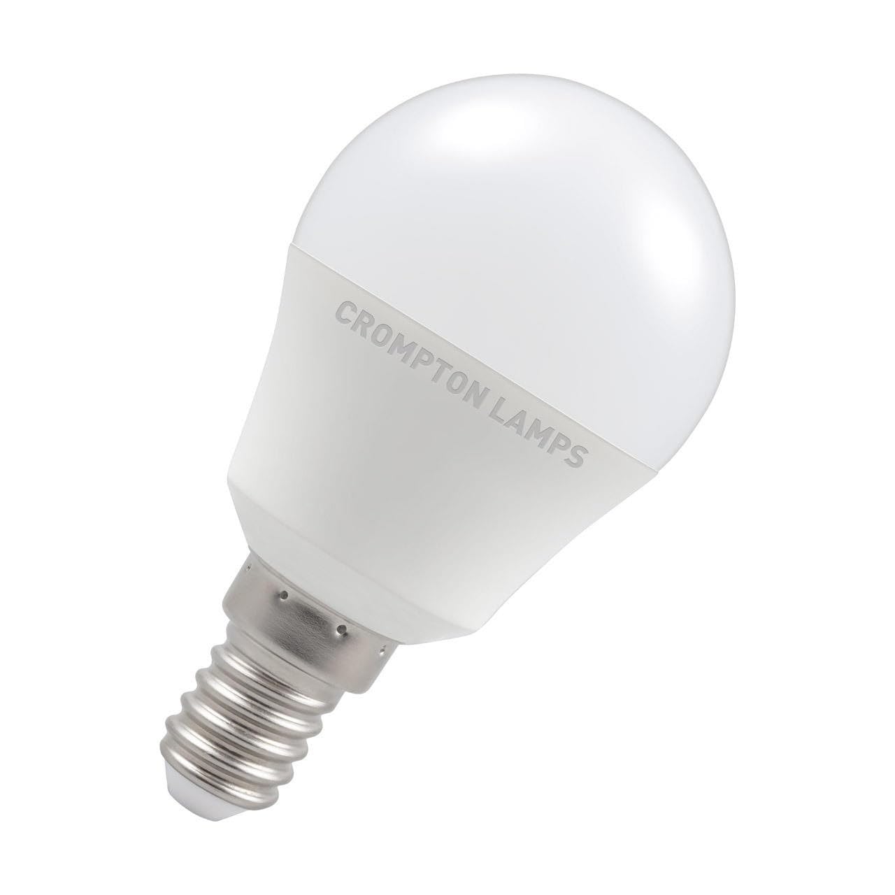 Crompton Lamps LED Golfball 5W SES-E14 Dimmable (40W Equivalent) 6500K Daylight Opal 470lm SES Small Screw E14 Round Frosted Light Bulb โ image 1