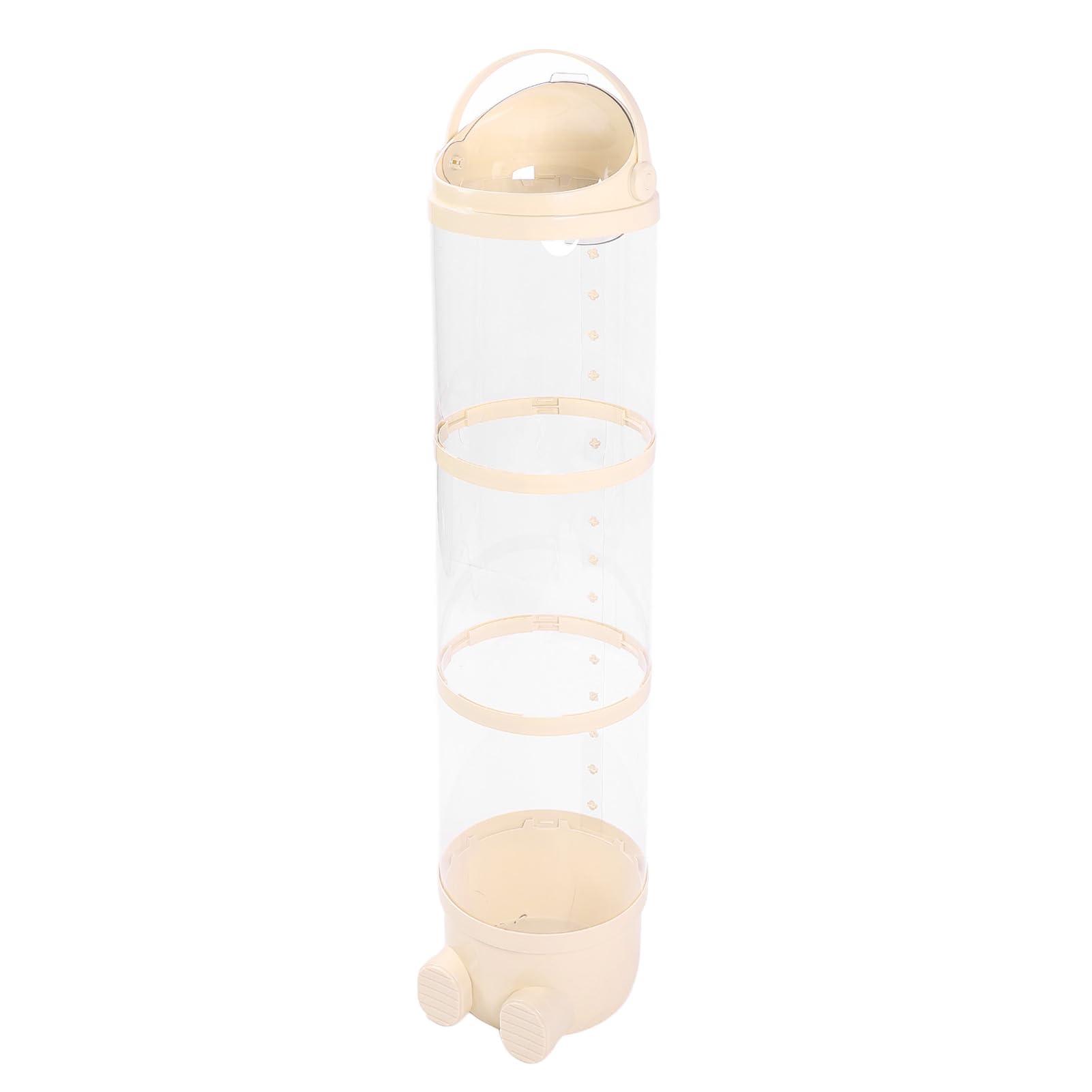 Generic Transparente Stofftier-Aufbewahrungsröhre, Niedlicher Plüschtier-Ausstellungseimer für Schlafzimmer, Langlebiger Kunststoff, 130 Cm, 1 Einheit (Cremegelb)