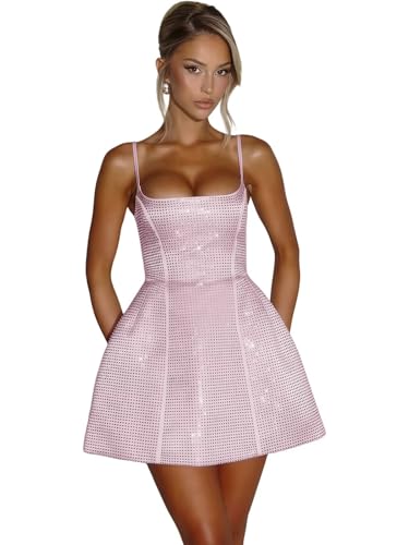 Sparkly Sequin Homecoming Dresses 2025 Short Spaghetti Straps Corset Prom Cocktail Dress