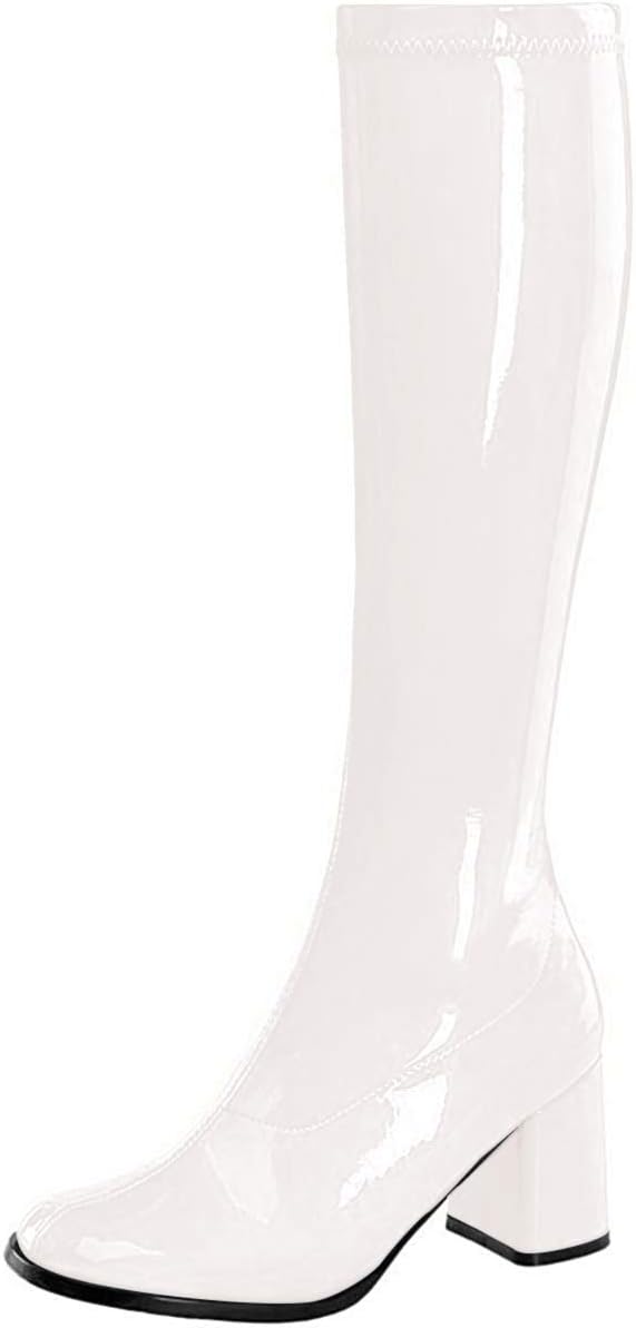 Pleaser Shoes Women's Gogo Adult Boots - Wide Width 9W White