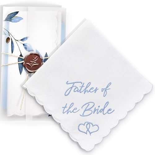W&F GIFT Wedding Handkerchief - 12" x 12" - Something Blue f