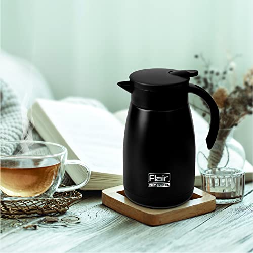 Image of Flair Cafe Vacuum Insulated Steel Kettle 750 ML (Black)