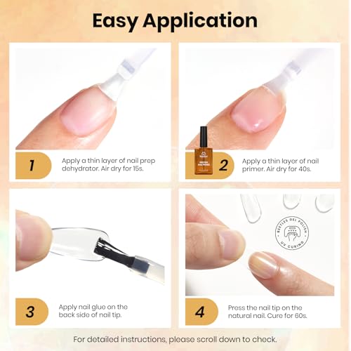 Image of Beetles 30ML Protein Nail Primer - HEMA-Free Acid-free Professional Nail Prep for Acrylic & Gel Polish, Large Size Refill for Nail Technicians, Salon & Home DIY