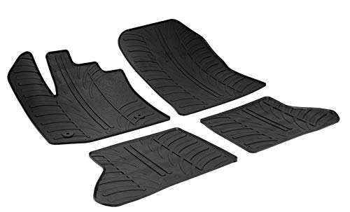 Alfombrillas de Goma Compatible con Dacia Dokker 2013- (Perfil T 4-Partes + Clips de Montaje)