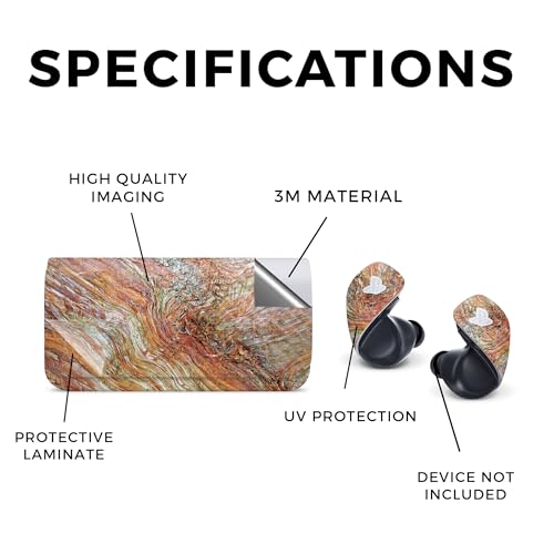 Image of Carbon Fiber Headphone Skin Compatible with Sony Pulse Explore Wireless Earbuds (2024) - Woodlands - Premium 3M Vinyl Protective Wrap Decal Cover - Easy to Apply | Crafted in The USA by MightySkins