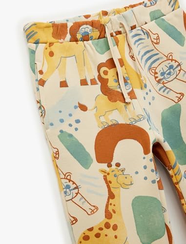 Koton Şardonlu Hayvanlar Baskılı Jogger Eşofman Altı, 24-36 Ay, Erkek Bebek - Görsel 2