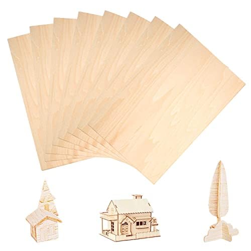 8PCS Balsa Wood Sheets, Wood Sheet for DIY Model Aircraft Building, Boat Crafting, Miniature House Construction, Furniture Repair, Sand Table Modeling-picture-11