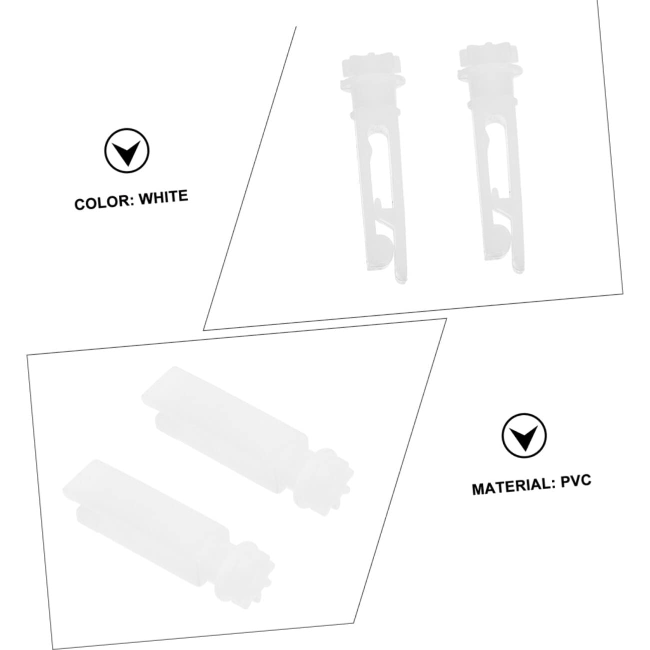DECHOUS 3sets Vertical Blind Repair Stem Clips Replacements for Broken Missing Blinds for Windows 20pcs*3
