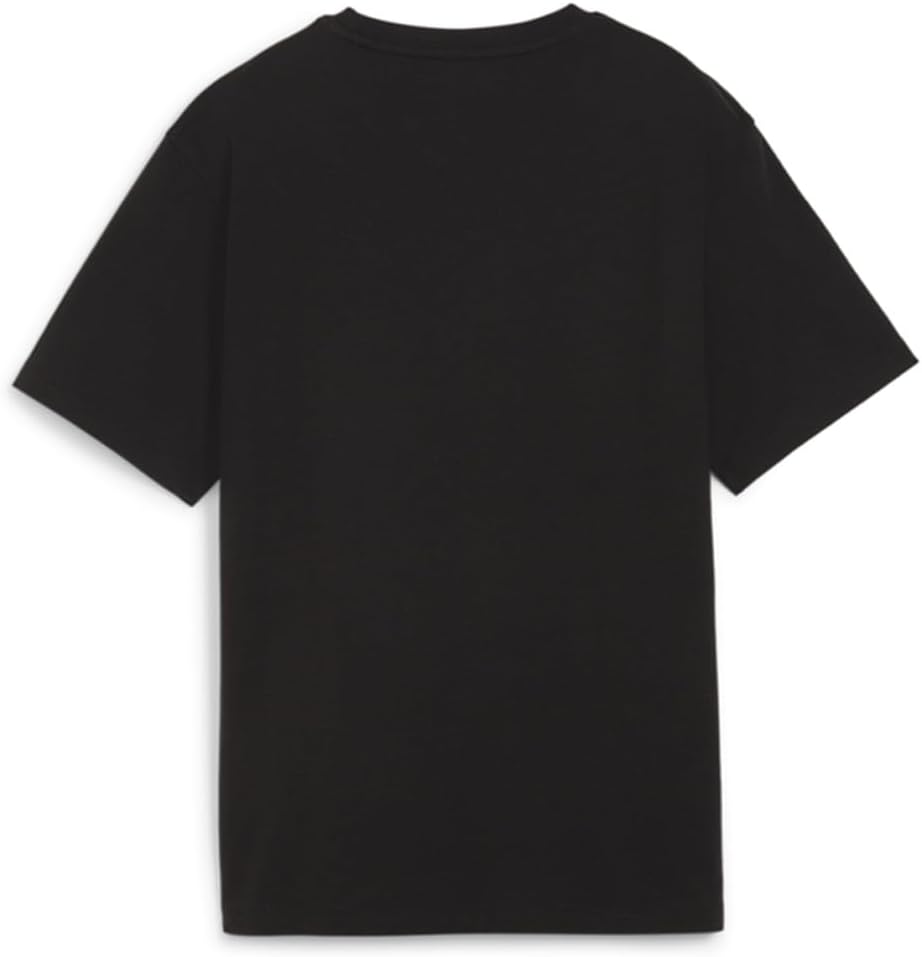 PUMA Womens Her Graphic Crew Neck Short Sleeve Casual Tops Casual - Black