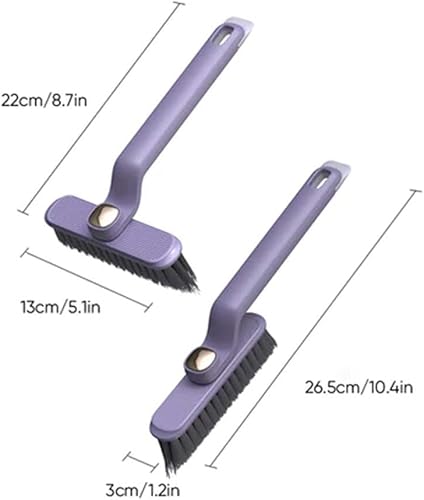 Miniatura 7 de Cepillo de limpieza giratorio multifunción, cepillos de limpieza de hendiduras de cerdas duras, rotación de 360 grados, sin esquinas muertas,