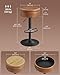 VASAGLE EKHO Collection - 360° Swivel Bar Stool, Height Adjustable Barstool with Storage, Synthetic Leather with Stitching, Mid-Century Modern, Kitchen Bar, Easy Assembly, Caramel Brown