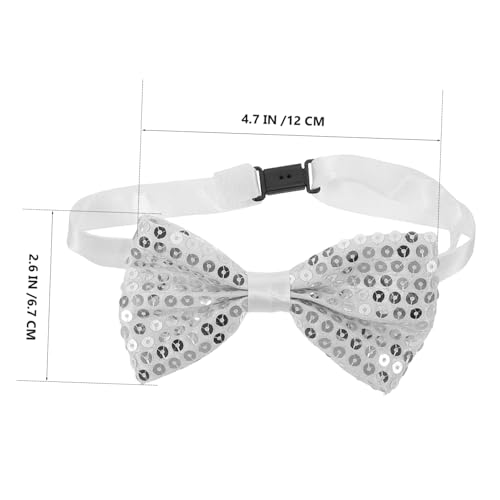 Beaupretty 5pcs Shiny Sequin Bow Ties for Boys and Girls Adjustable Pre-tied Bowties for Party and Stage Performance for Dress up and Graduation Photos2