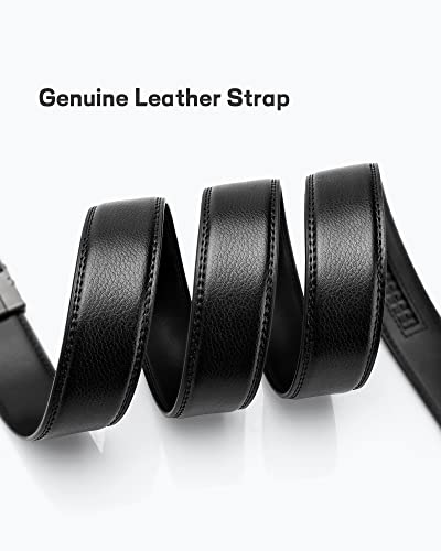 Click Ratchet Belt, Mens Leather Belt for Dress & Casual 1 3/8" Wide3
