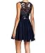 Trixxi Junior's Sequin Mesh Short Prom Dress, Navy, 3