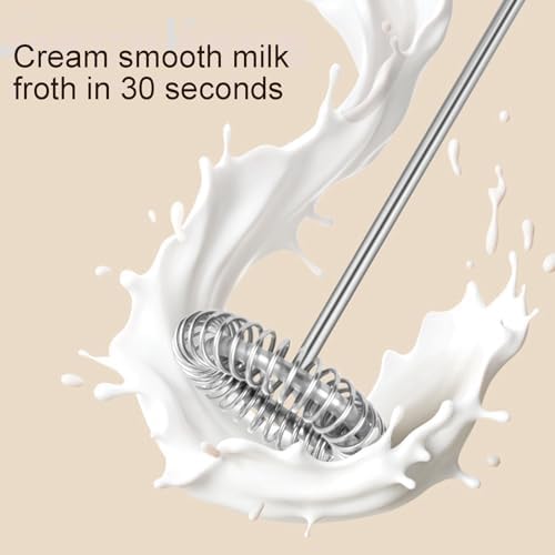 Süt Köpürtücü Değnek - USB Şarj Edilebilir Çırpma Aleti, Latte Elde Taşınabilir Karıştırıcılar - Latte Cappuccino Kahve Çikolata Matcha Süt İçecekler Ev Mutfak Seyahat için - Görsel 4