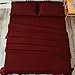 SONORO KATE Bed Sheet Set Super Soft Microfiber 1800 Thread Count Luxury Egyptian Sheets 16-Inch Deep Pocket，Wrinkle and Hypoallergenic-4 Piece (Burgundy, Queen)