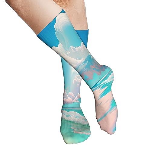 Cioroper A white cloud floats on the water Women Socks Summer Women Socks Warm Soft Socks,Sports Socks Running Athletic Socks for Women men?size?20inch