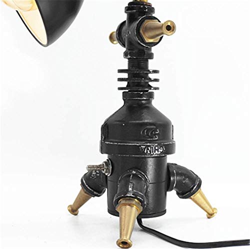 Desk Lamp Study Office Dimmable Bedside Lamp Industrial Retro Steampunk Style DIY Handmade Black Wear Effect Iron Water Pipe Mechanical Table Lamp Crafts steampunk buy now online Desk Lamp Study Office Dimmable Bedside Lamp Industrial Retro Steampunk Style DIY Handmade Black Wear Effect Iron Water Pipe Mechanical Table Lamp Crafts steampunk buy now online