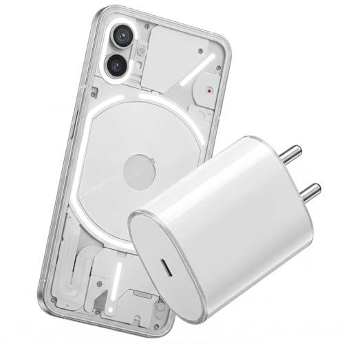 Image of KAIMENGLONG 45W Type-C Fast Charging Adapter Compatible for Nothing Phone 3a Pro 2a Series | Safe Power Delivery | Original Charging Speed (White)