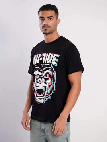 Image of BENE KLEED Men's Graphic Cotton T-Shirt | Crew Neck | Half Sleeve | Regular Fit | Black