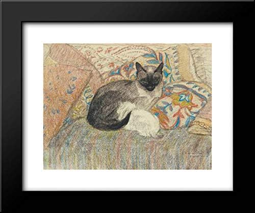 Siamese Cat And Her Kitten 18x15 Framed Art Print by Theophile Steinlen