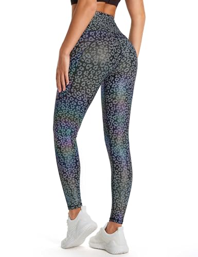 Image of THE GYM PEOPLE Thick High Waist Yoga Pants with Pockets, Tummy Control Workout Running Yoga Leggings for Women