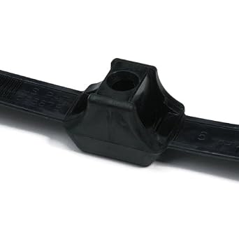 Hellermann Tyton DCT90HIRK2 Dual Clamp Tie 150 lb, Length 13", Max Bun Dia 1.3", Width .5", PA66HIRHS, Black Pack of 50