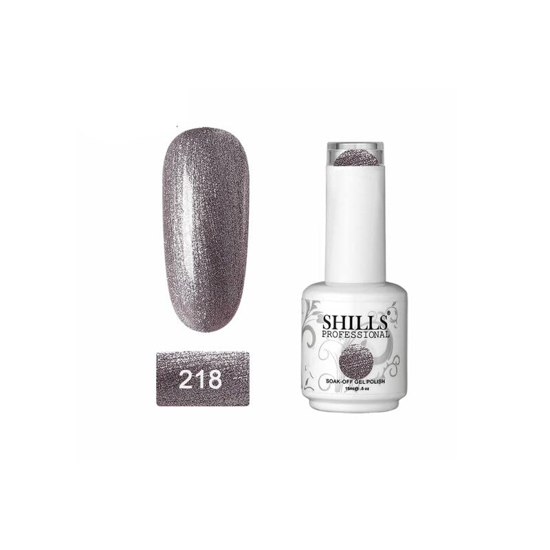 Image of Shills Professional Uv /Led Soak Off Gel Polish (Gel Nail Polish) Glossy Finish Nail Polish Color Shade 218, 15 Ml