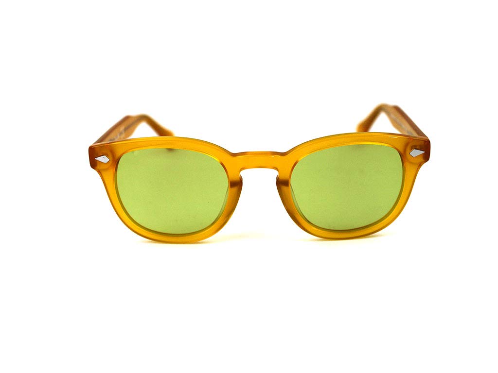 X-LAB 8004 Occhiali da sole stile moscot, 48mm, Giallo/Verde, Unisex