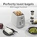 Proctor Silex Plastic 2 Slice Toaster, Bagel, Defrost & Cancel Buttons, Browning Control With 7 Shades, Auto Shutoff, Slide-Out Crumb Tray, Oat White (22660)