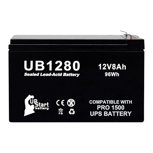 12V 8Ah UPS for APC 1500 Battery Replacement - Compatible with APC Back-UPS Pro 1500 Battery BX1500M BR1500G BX1500G SUA1500RM2U APCRBC124 1500S RBC124 Surge Protector Backup 12 Volt 8 Amp SLA